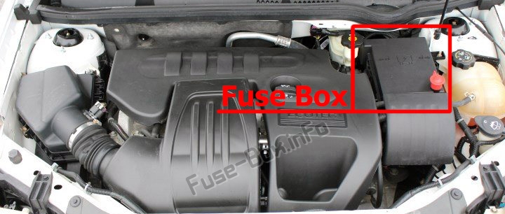 Расположение предохранителей в моторном отсеке: Chevrolet Cobalt (2005-2010)