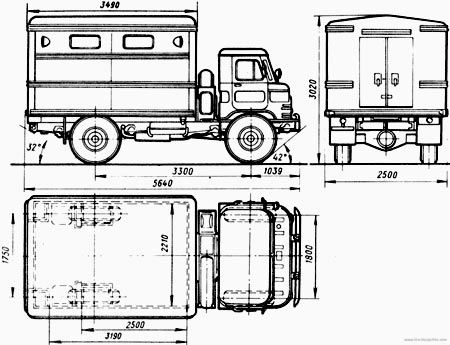 габариты газ 66