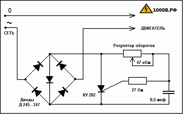 Как подключить трехфазный двигатель 380 в однофазную сеть 220 14